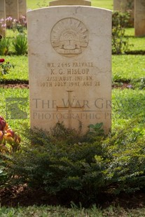 BEIRUT WAR CEMETERY - HISLOP, KENNETH GORDON